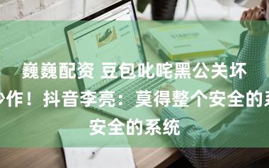 巍巍配资 豆包叱咤黑公关坏心炒作！抖音李亮：莫得整个安全的系统