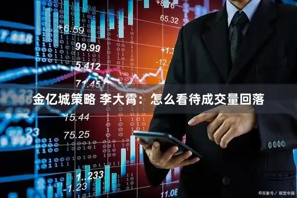 金亿城策略 李大霄：怎么看待成交量回落
