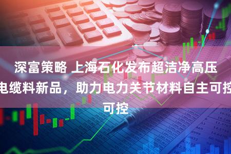 深富策略 上海石化发布超洁净高压电缆料新品，助力电力关节材料自主可控