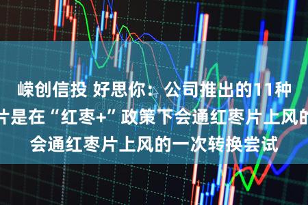嵘创信投 好思你：公司推出的11种果仁果干燕麦片是在“红枣+”政策下会通红枣片上风的一次转换尝试